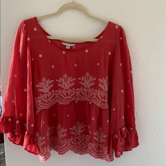 Pink and white floral blouse - Picture 1 of 2